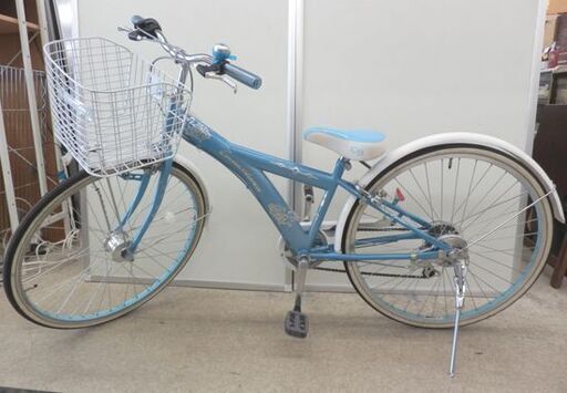 自転車 26インチ 6段変速 ターコイズブルー コスタブランカ セレブ 子供用 シティサイクル 女の子 カゴ カギ FXH15B1045 札幌 西野店 自転車 26インチ 6段変速 ターコイズブルー コスタブランカ セレブ