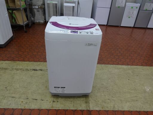 ID 983963　洗濯機シャープ　5.5K　キズ有　２０１４年製　ES-55EP-KP