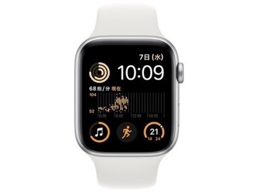 Apple Watch SE 第2世代 GPSモデル 44mm MNK23J/A [シルバー/ホワイト