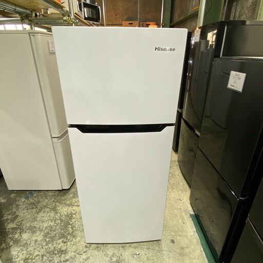 Hisense ハイセンス 2ドア 冷凍 冷蔵庫  HR-B1201 120L 2019年製 ホワイト エディオンモデル●E032W014