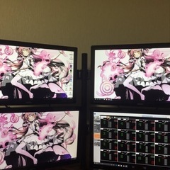 ディスプレイ×4、PCアーム