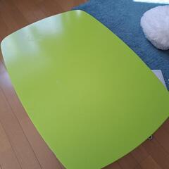 折り畳み式ローテーブル　黄緑