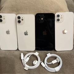 iPhone12 64GB 白3台黒1台　4台セット　充電ケーブル2本付き