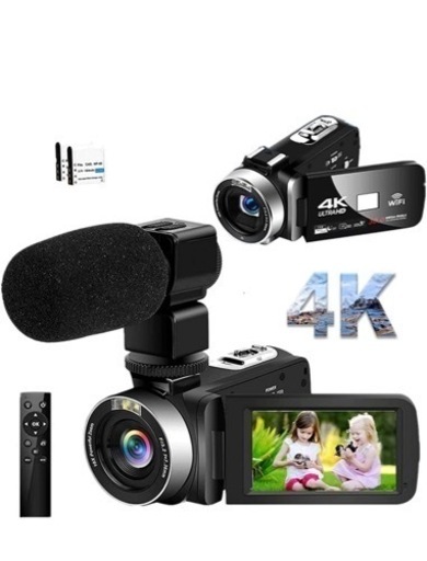 10000円！ほぼ新しい　4Kビデオカメラ　セット　カメラバッグとビデオライト付き