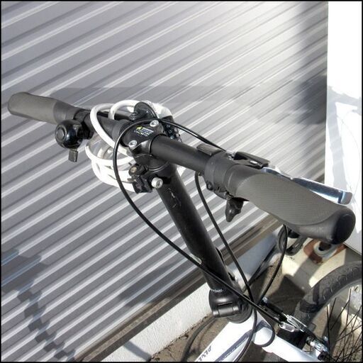 asahi/アサヒ 20インチ折り畳み自転車 ALVLAYS/アルブレイズ 外装8段変速 ホワイト 軽量アルミフレーム