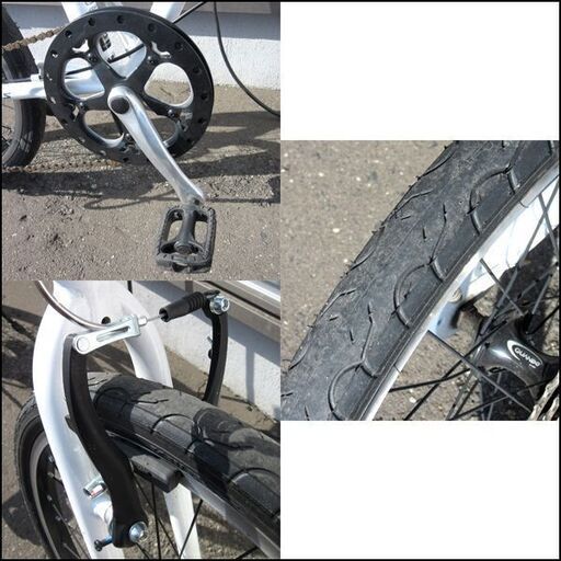 asahi/アサヒ 20インチ折り畳み自転車 ALVLAYS/アルブレイズ 外装8段変速 ホワイト 軽量アルミフレーム