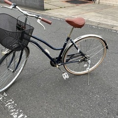 【決まり】自転車　カゴ、ライト付き　27センチ