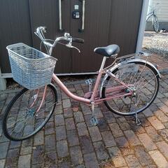 ピンクの自転車 26インチぐらい 