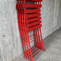 Fermob社製 ガーデンチェア4脚 Red