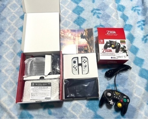 Nintendo Switch有機ELホワイト　ゼルダの伝説ブレスオブザワイルド　ホリクラシックコントローラー Nintendo Switch有機ELホワイト ゼルダの伝説ブレスオブザワイルド