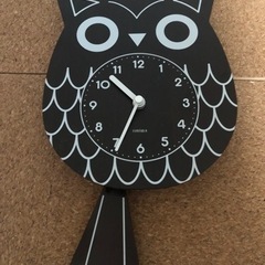 フクロウの壁掛時計