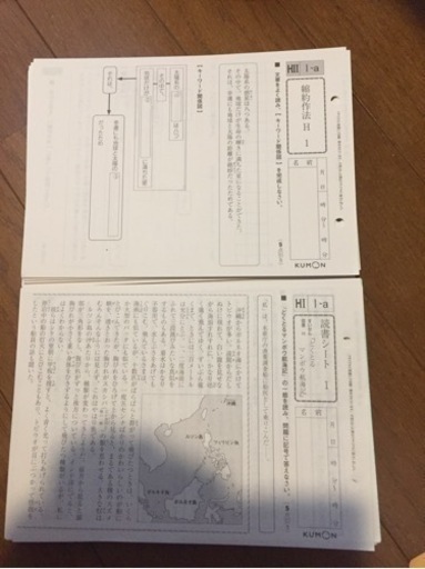 公文 KUMON 国語 HⅠ と HⅡ 未記入 400 枚