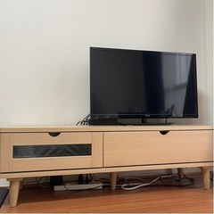 【4点セット】TV、TVボード、Blu-ray、外付けハードディスク