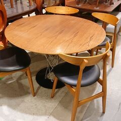 サイクロンテーブル｜CH33｜ダイニングチェア｜円卓ダイニング5点セット
