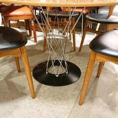 サイクロンテーブル｜CH33｜ダイニングチェア｜円卓ダイニング5点セット