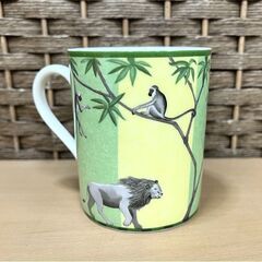美品 本物 HERMES エルメス AFRICA アフリカ マグカップ 箱付き グリーン イエロー アニマル 食器 陶器 ☆ 札幌市白石区 白石店 