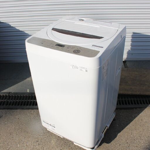 T831) 【良品】SHARP 6kg 2021年製 ES-GE6E 全自動洗濯機 縦型洗濯機 シャープ 家電 単身 一人暮らし ワンルーム