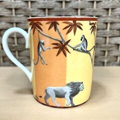美品 本物 HERMES エルメス AFRICA アフリカ マグカップ 箱付き オレンジ イエロー 食器 陶器 ☆ 札幌市白石区 白石店 
