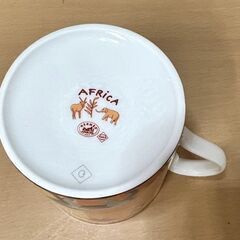 美品 本物 HERMES エルメス AFRICA アフリカ マグカップ 箱付き オレンジ イエロー 食器 陶器 ☆ 札幌市白石区 白石店 