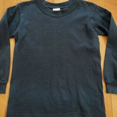 【130サイズ】USA製anvil綿100%長袖Tシャツ黒