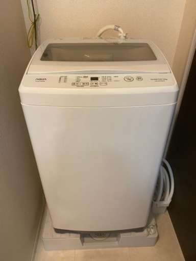 【お譲り先決定】洗濯機　AQUA  7kg 2019年購入
