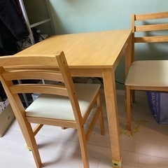 【取引確認】テーブルセット、椅子×2付き