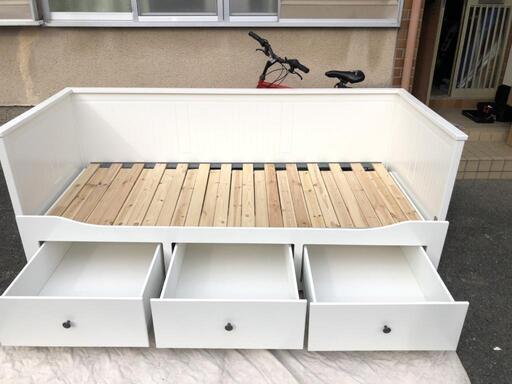 【商談中】IKEA HEMNES ヘムネス デイベッドフレーム（引き出し×3) ホワイト ベットフレーム \n