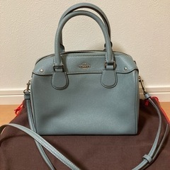 coach コーチ　ショルダーバッグ　ハンドバッグ　水色