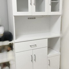食器棚　キッチンボード　ホワイト　白