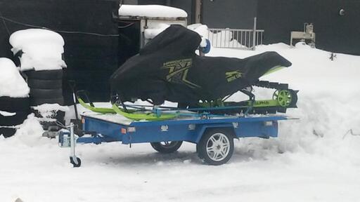 軽ナンバー トレーラー スノーモービル 北海道