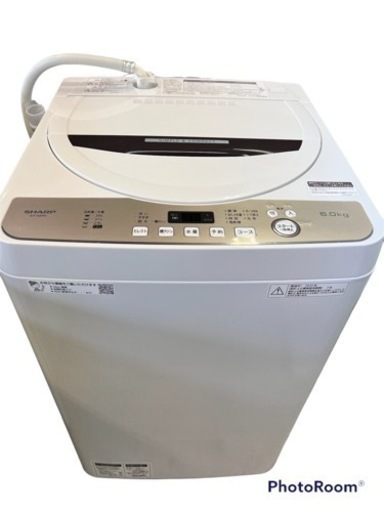 NO.251 【2020年製】SHARP 全自動洗濯機 6kg ES-GE6D-T