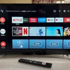 売約済]TCL 32v型 android TV 2022年製 32S518K 稼働僅少 YouTube 