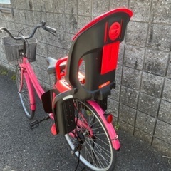 チャイルドシートのみ！美品　赤　自転車用　OGK ヘッドレスト付...