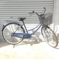[那須～鏡石] 26インチ シティサイクル 自転車 青