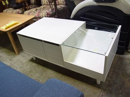 IRIS　アイリスオーヤマ　ドレッサーテーブル　SDT-900　白　ホワイト　リビングテーブル　鏡台　化粧台　ローテーブル　ガラステーブル