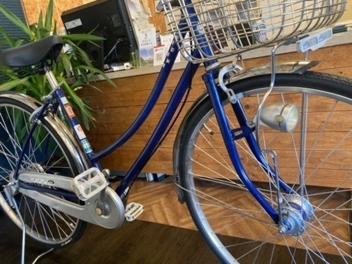 前後タイヤ・チューブ新品！】27インチ自転車 ブルー