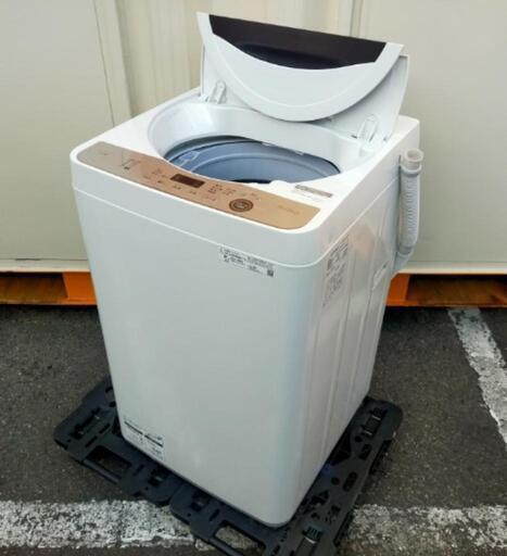 ■取引決定済■2021年製■シャープ 6.0kg 全自動洗濯機【抗菌・防カビ加工】ES-GE6E-T ブラウン系