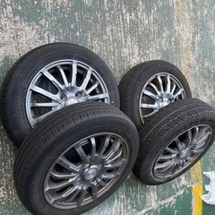 １４インチアルミホイール！実働車からの取り外し！タイヤばり山