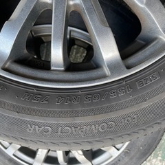 １４インチアルミホイール！実働車からの取り外し！タイヤばり山