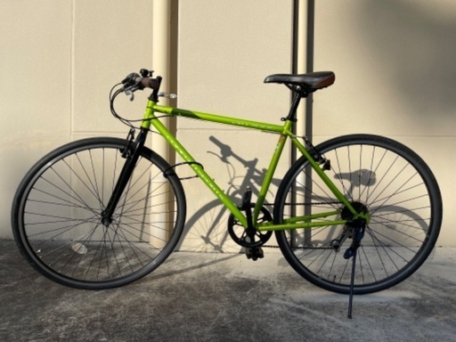 700c 6speed 黄緑色 クロスバイク 自転車
