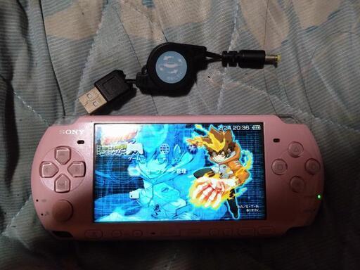 中古 PSP-3000 ZP 本体 とカバー(REBORN) ソフト数十種類