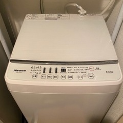 2020年製 Hisense 全自動洗濯機 5.5kg 一人暮らし