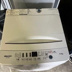 ハイセンス　HW-E4503 洗濯機　2020年製