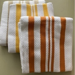食器拭き　インド棉　布巾　未使用3枚セット