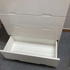 H-10 北海道 帯広 ホワイト チェスト 6段 光沢仕上げ 白 モノココ帯広店
