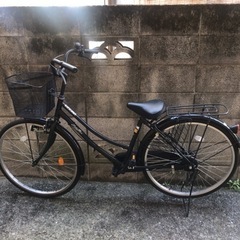 自転車　ママチャリ　黒
