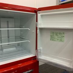 (220323)　エディオン　ノンフロン冷凍冷蔵庫　ANG-RE151ーA1　2019年製　レトロデザイン