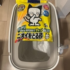 猫トイレ 美品 砂つき