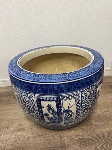 陶器火鉢　たちばな焼　美品　メダカ鉢　めだかビオトープ