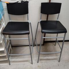 ハイチェア椅子  パイプ椅子 ２個